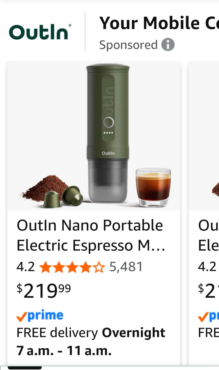 Outin Nano Portable Electric Espresso Machine