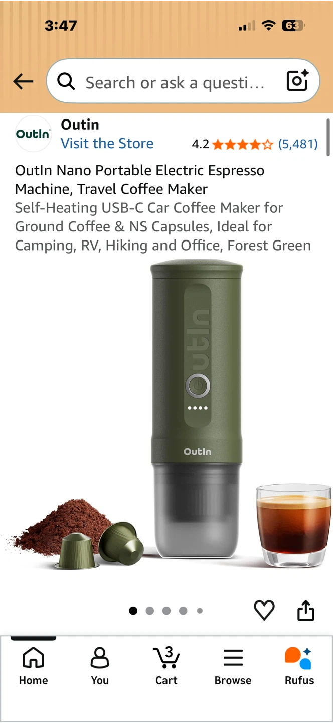 Outin Nano Portable Electric Espresso Machine - photo 2