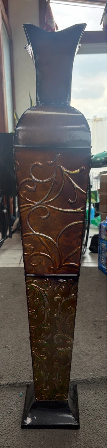 Tall Decorative Metal Vase