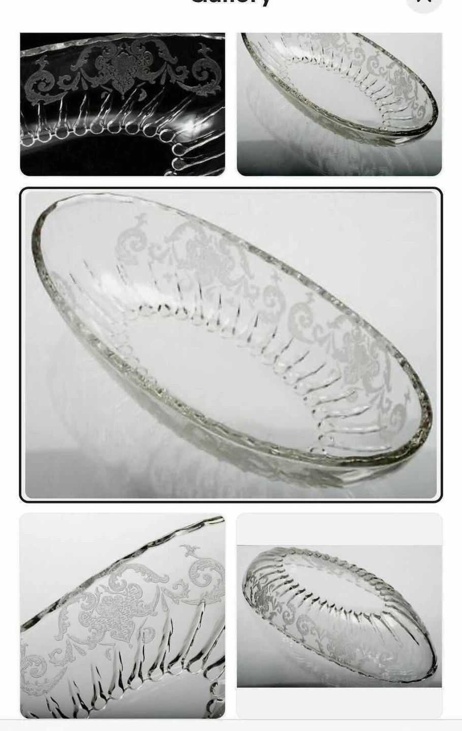 Century old New Martinsville Radiance glass serving dish