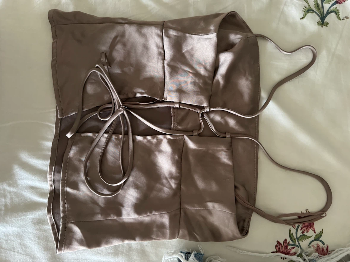 Women’s Satin Tie Back Cami Top