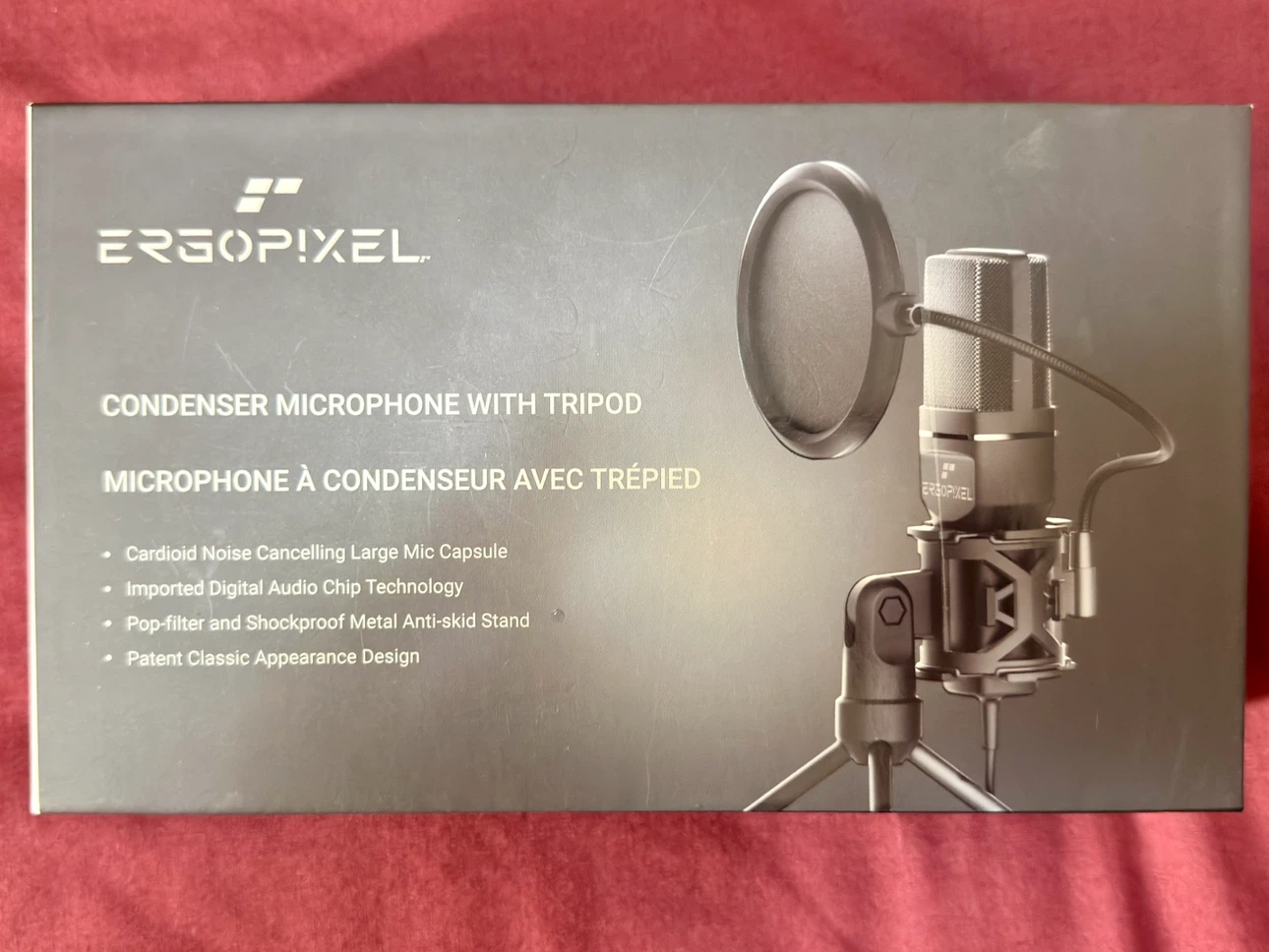 Ergopixel Condenser Microphone with Tripod - Black