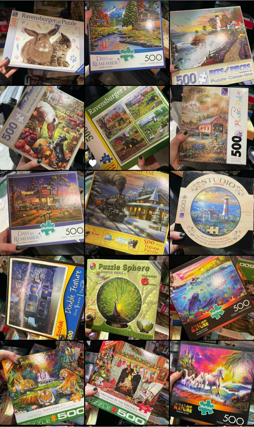 Puzzle lot (100 puzzles). 300, 500, 550, 700, 1000 pieces. - photo 3