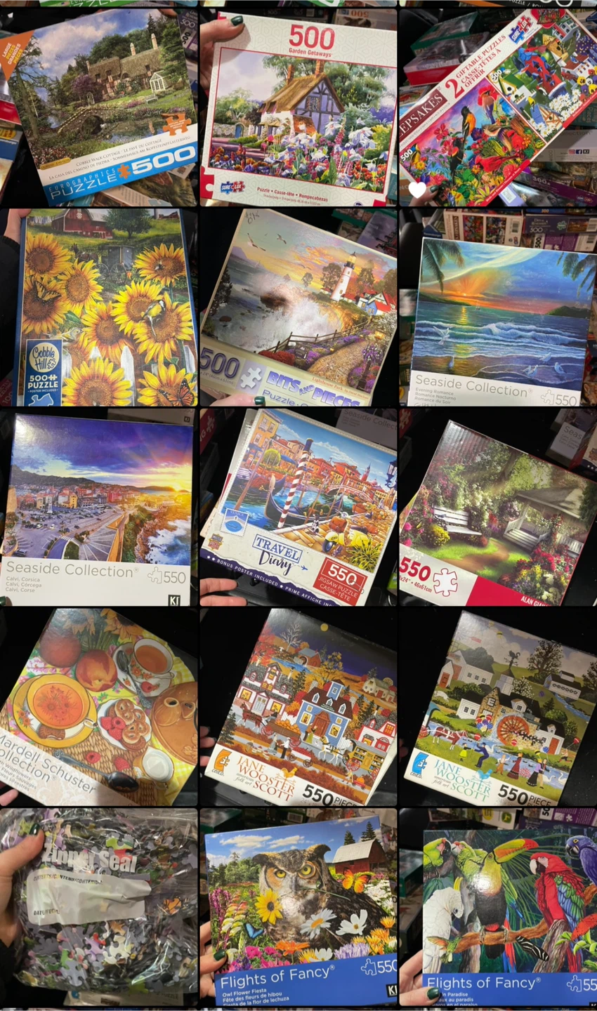 Puzzle lot (100 puzzles). 300, 500, 550, 700, 1000 pieces. - photo 4