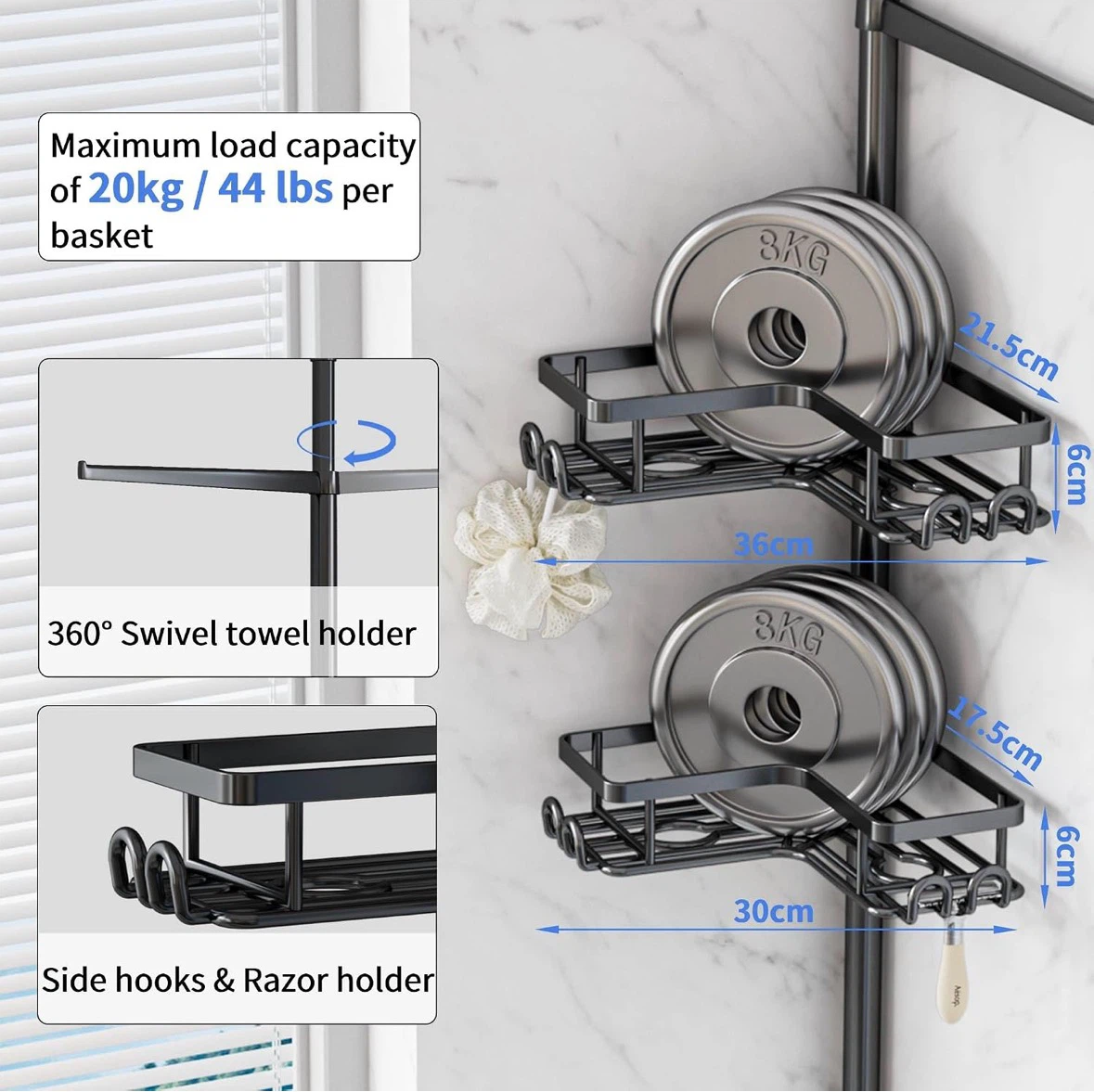 Adjustable Corner Shower Caddy - photo 3