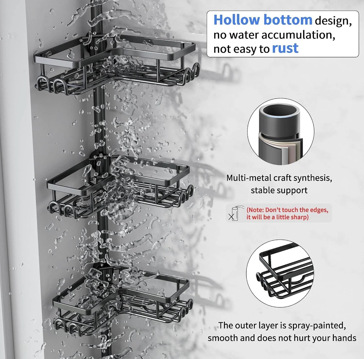 Adjustable Corner Shower Caddy - photo 4