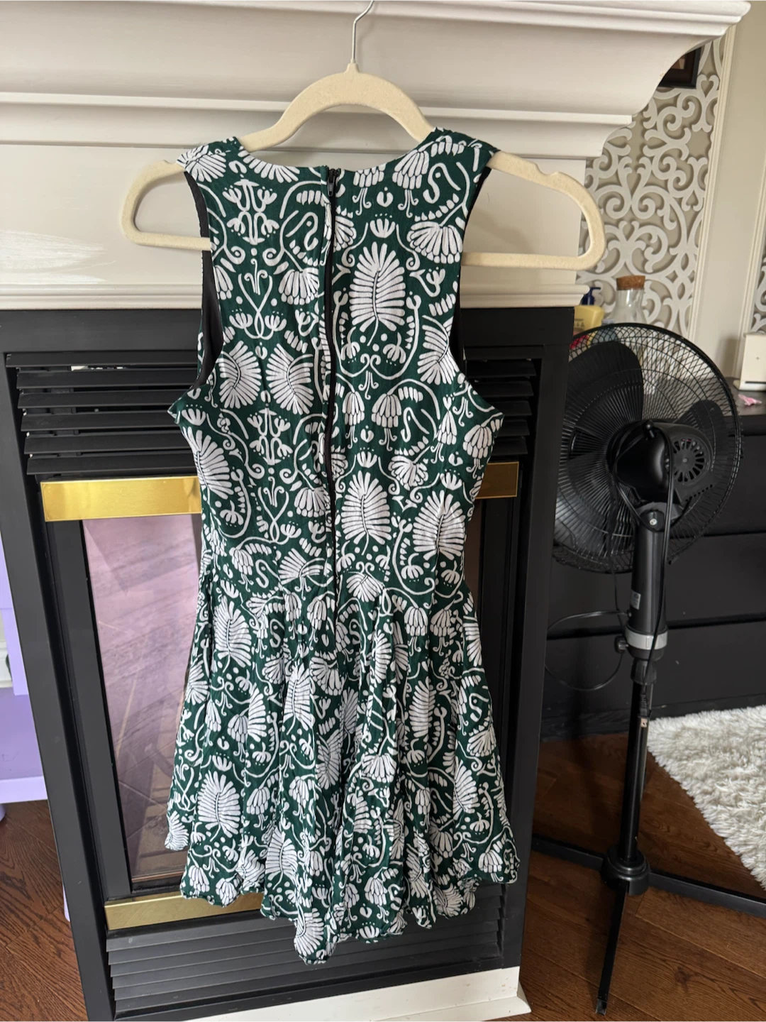 H&M Green Leaf Print Dress