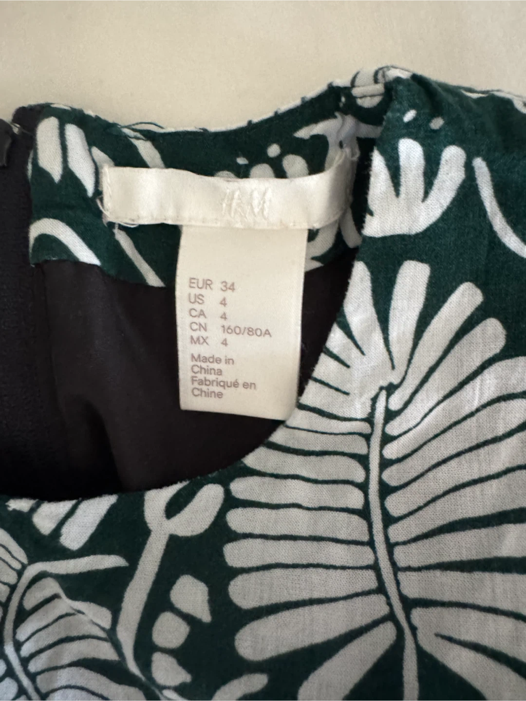 H&M Green Leaf Print Dress - photo 2