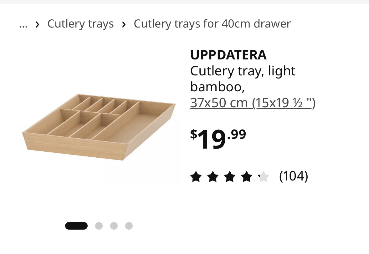 Bamboo Cutlery Organizer Tray - photo 2