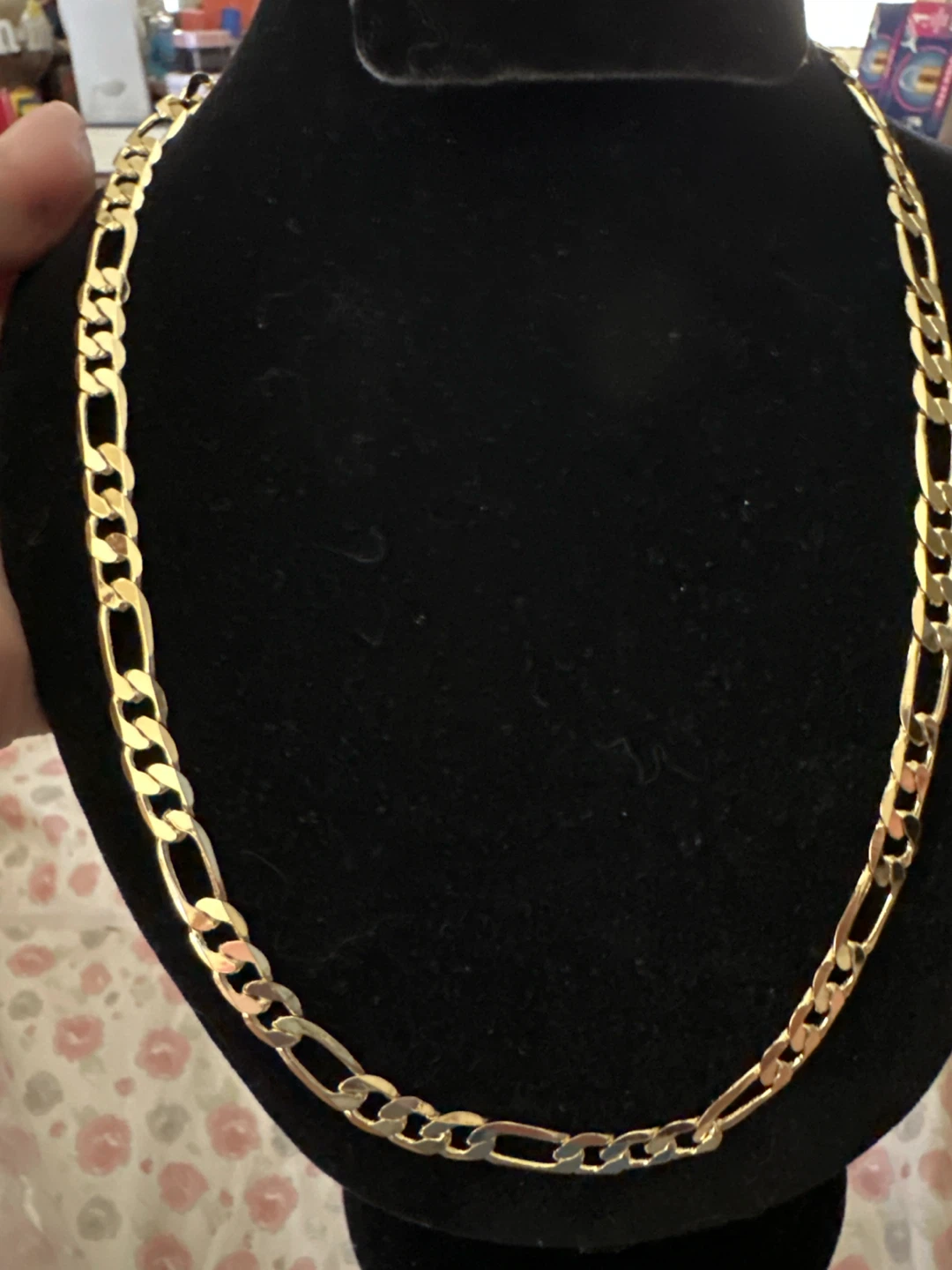 14k Gold laminated Figaro Chain Necklace