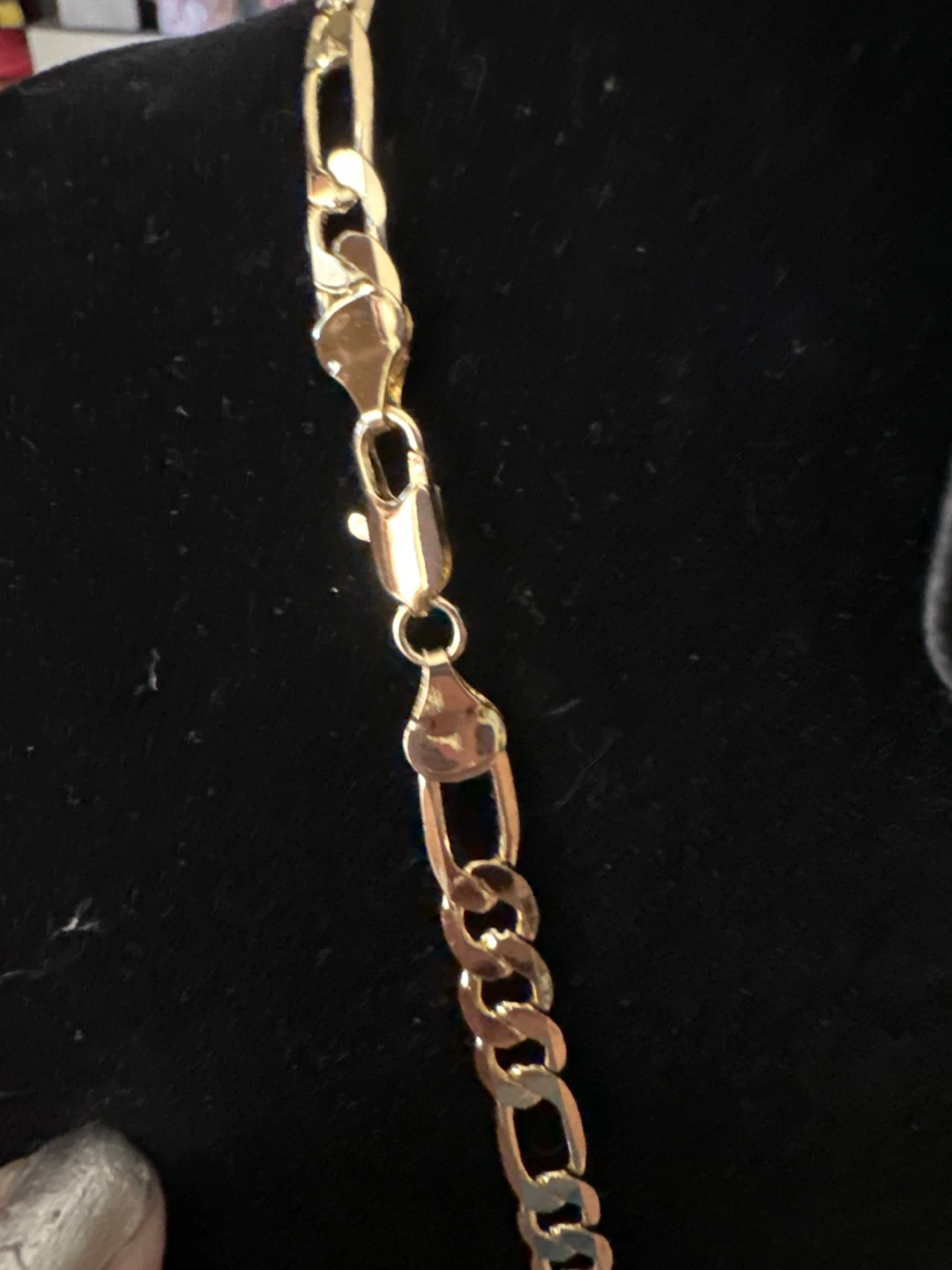 14k Gold laminated Figaro Chain Necklace - photo 3