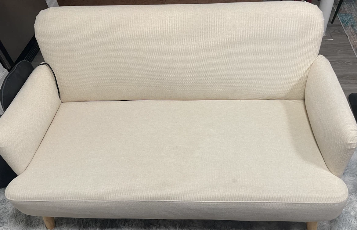 Cream Loveseat Sofa