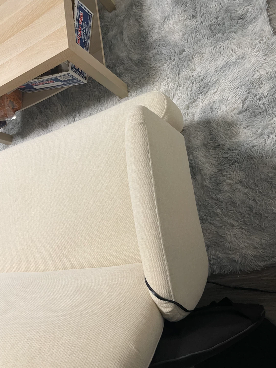 Cream Loveseat Sofa - photo 4