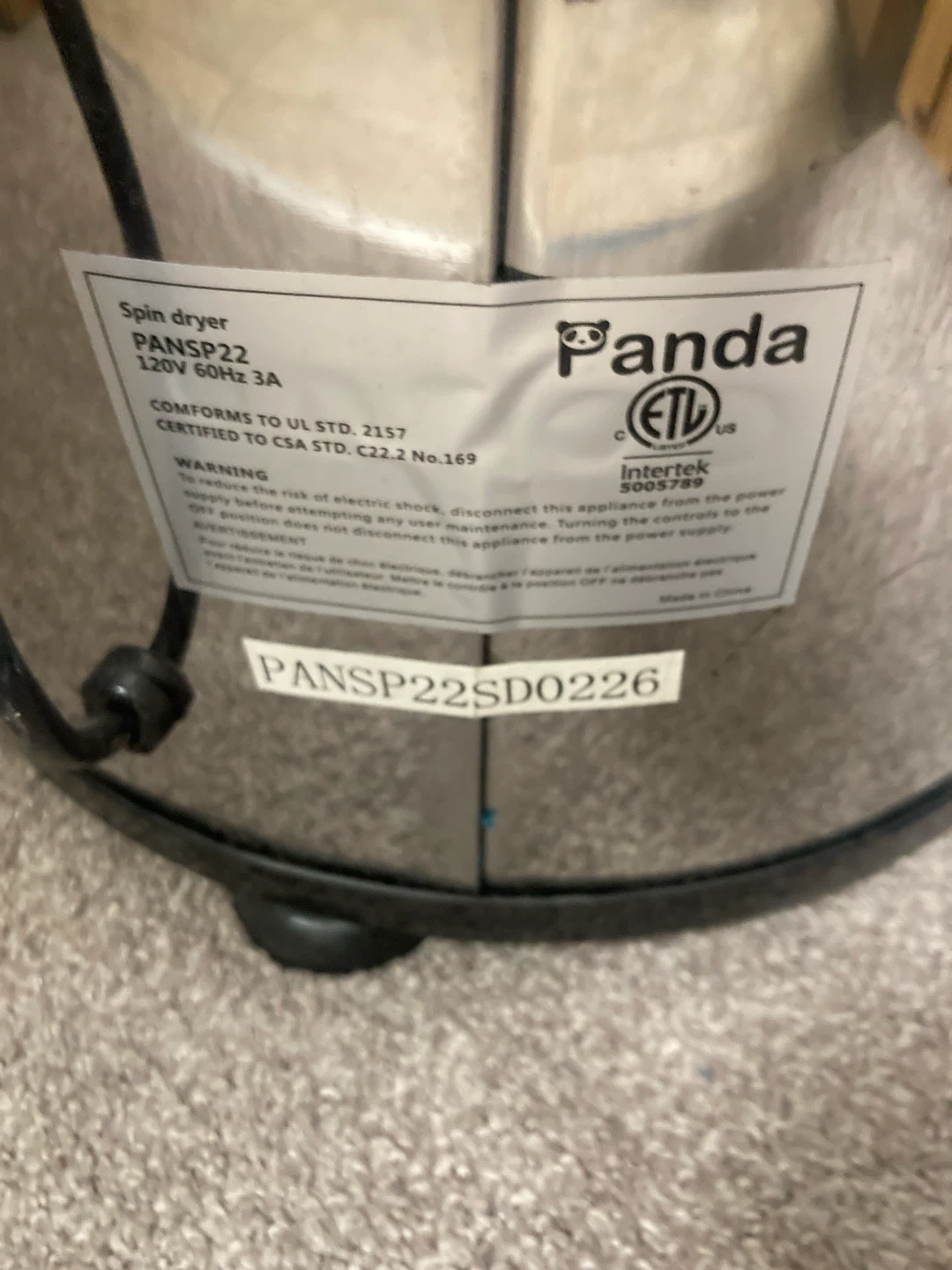 Portable spin dryer - photo 3