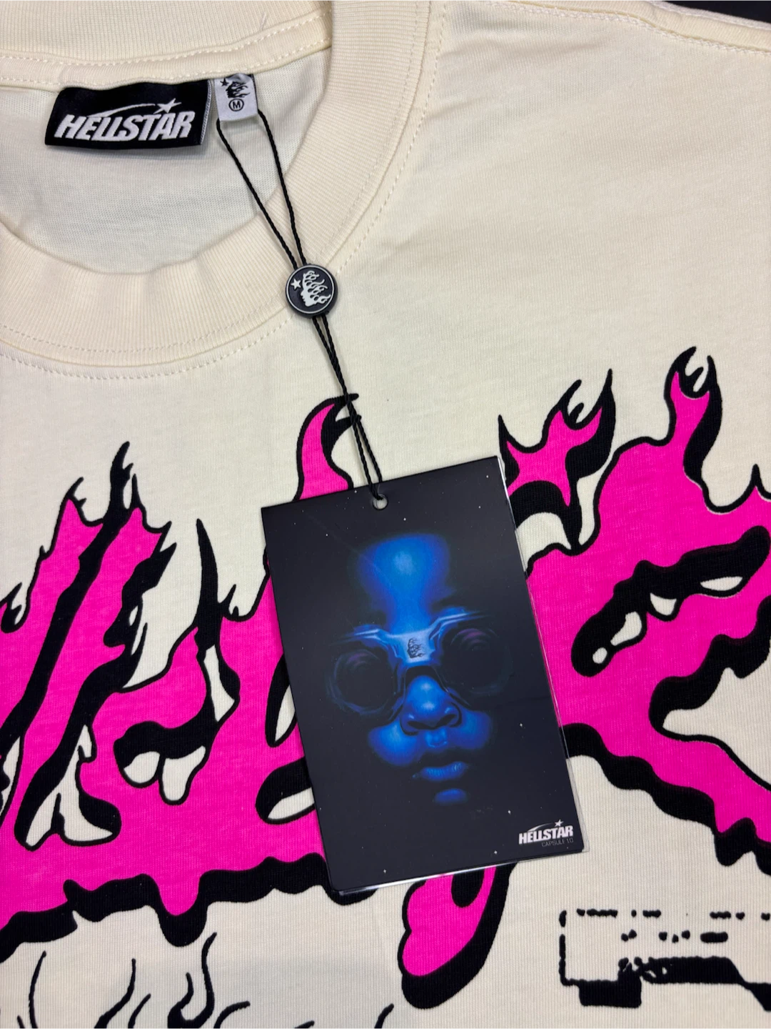 Hellstar Records Cream T-Shirt - Size M - photo 3