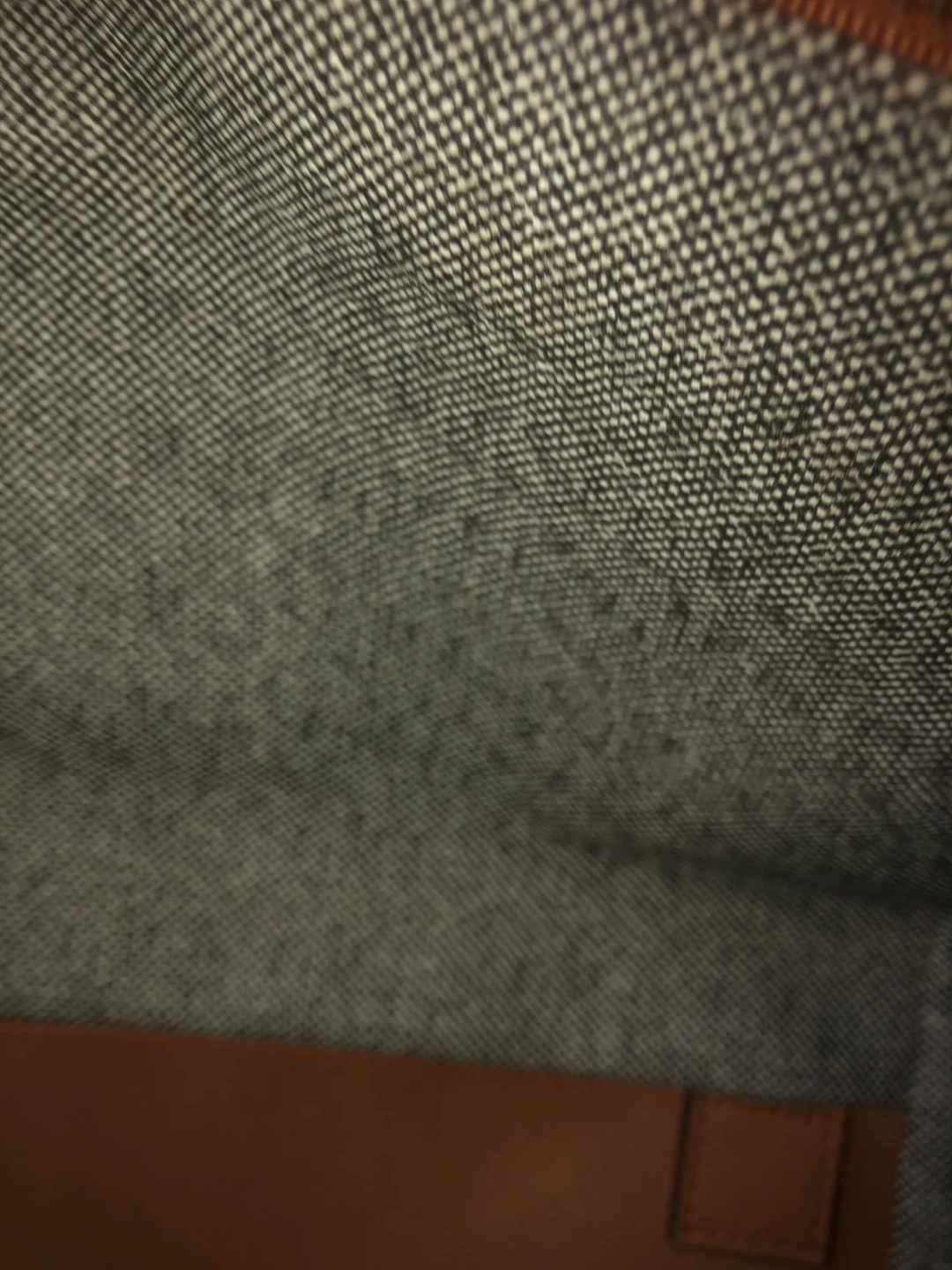 Gray Tweed and Tan Leather Messenger Bag - photo 2