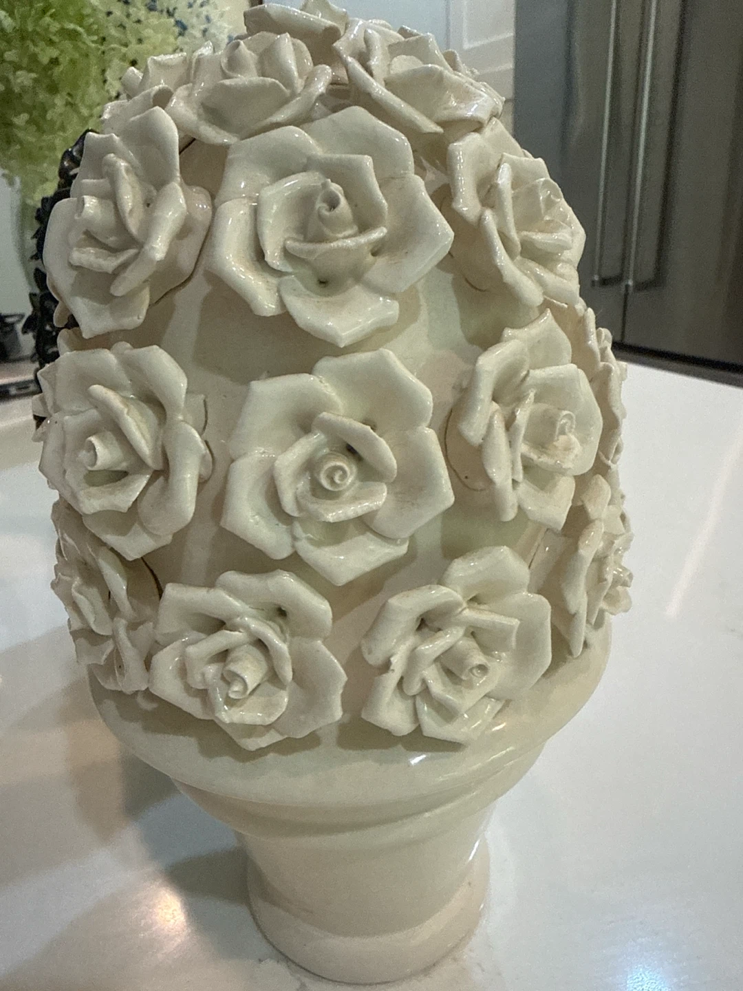 Ceramic Rose Topiaries – Set of 4 (2 Black + 2 White) - photo 3