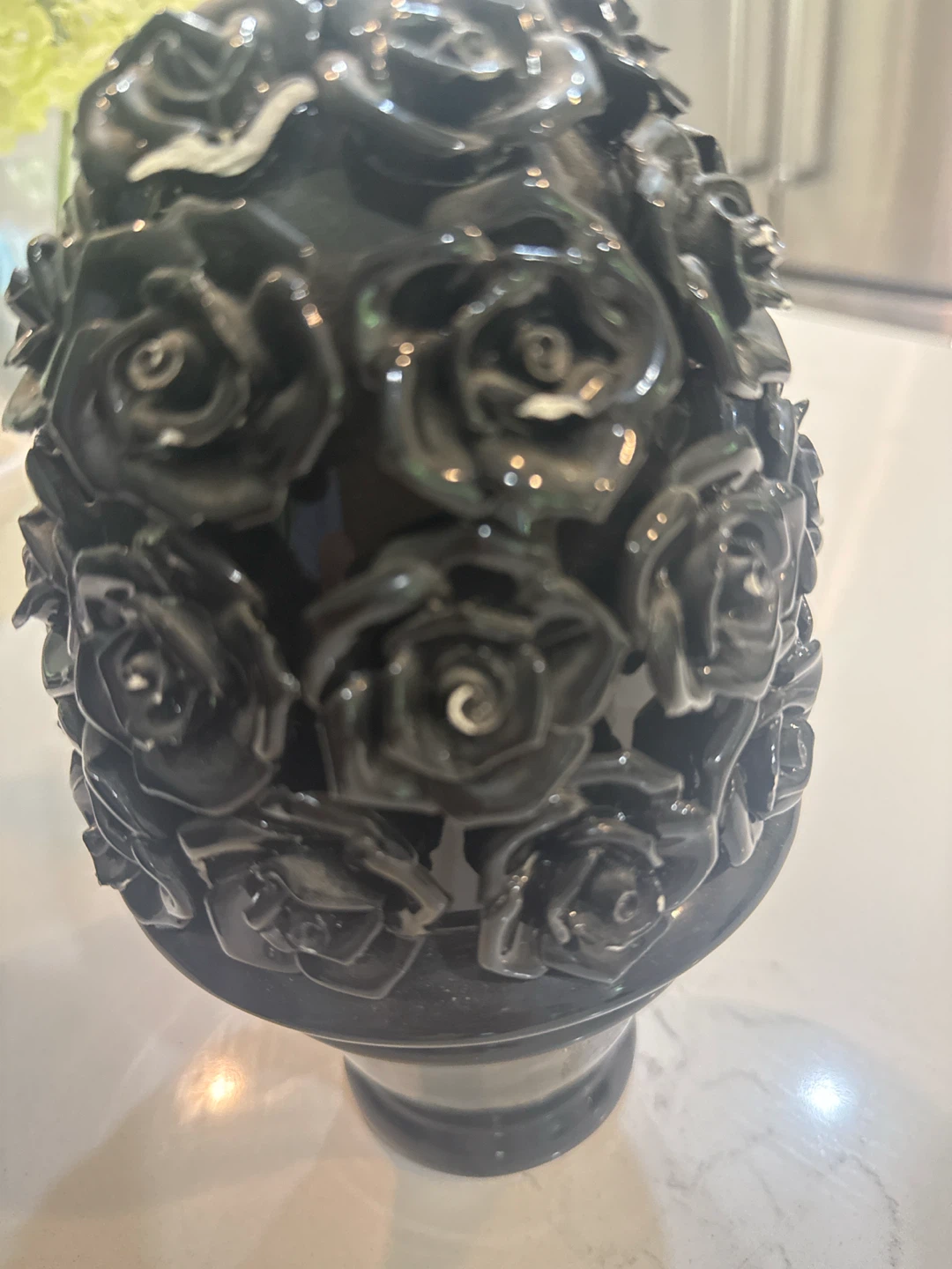 Ceramic Rose Topiaries – Set of 4 (2 Black + 2 White) - photo 4