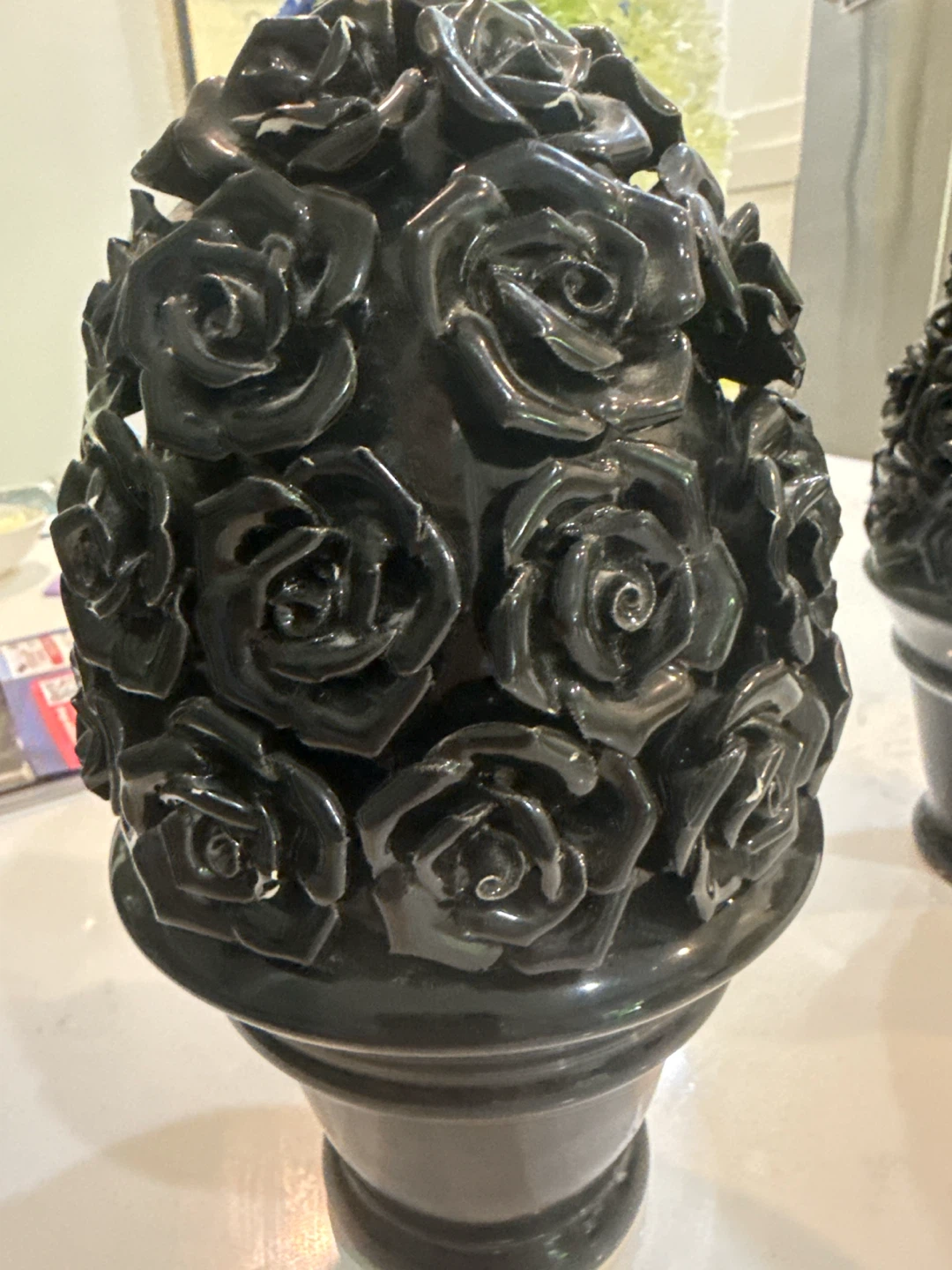 Ceramic Rose Topiaries – Set of 4 (2 Black + 2 White) - photo 5