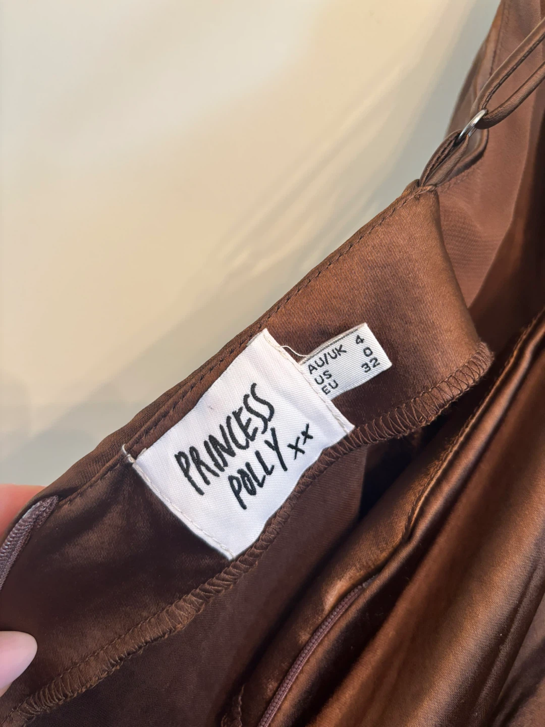 Princess Polly Brown Satin Maxi Dress - photo 3