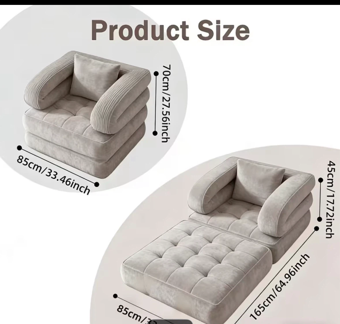 Convertible Sofa Chair Bed