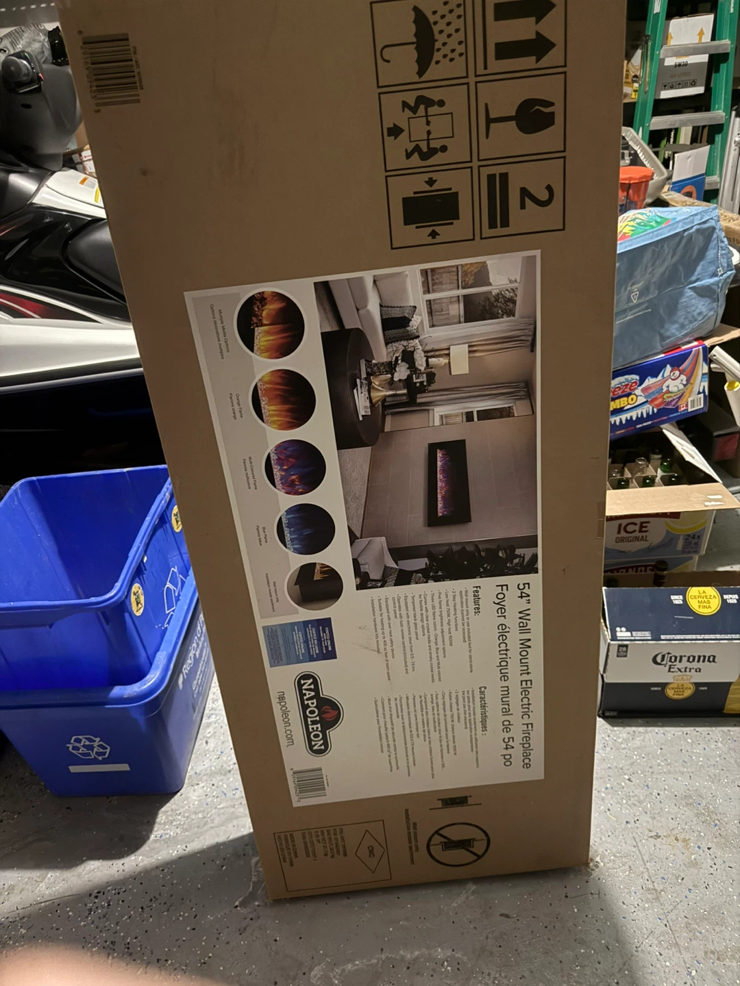 Napoleon 54" Wall Mount Electric Fireplace