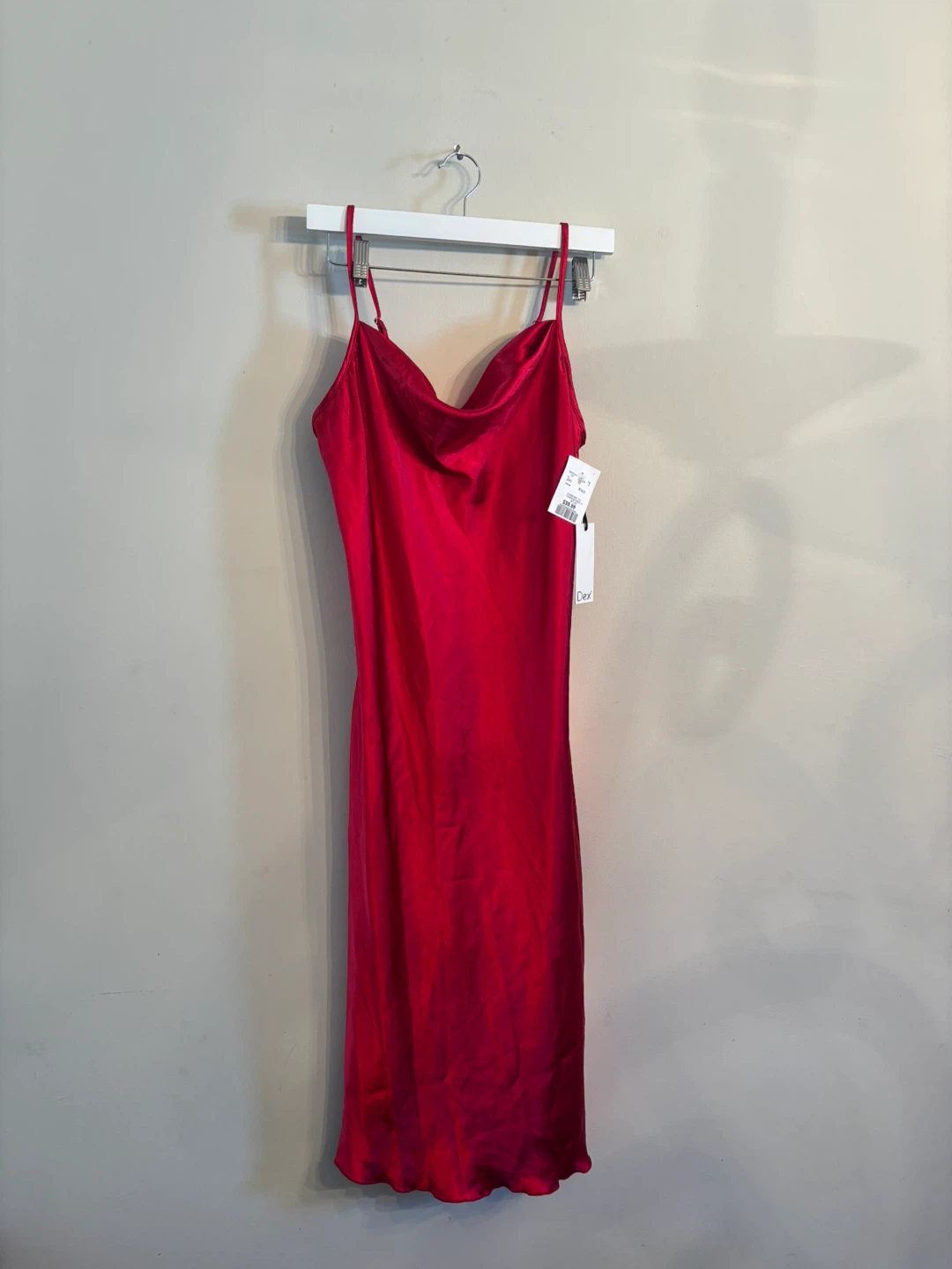 Dex Red Satin Slip Dress