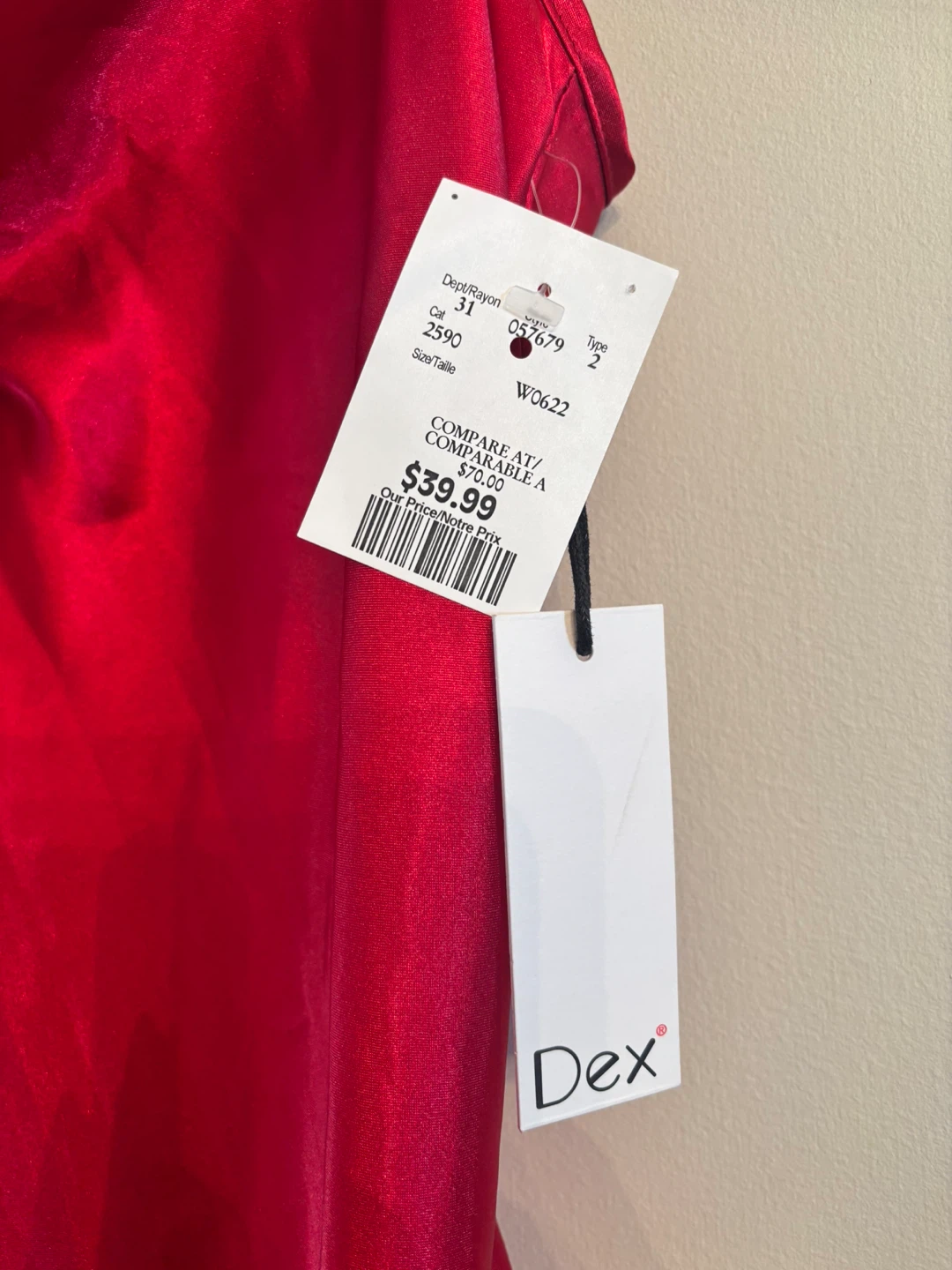 Dex Red Satin Slip Dress - photo 3