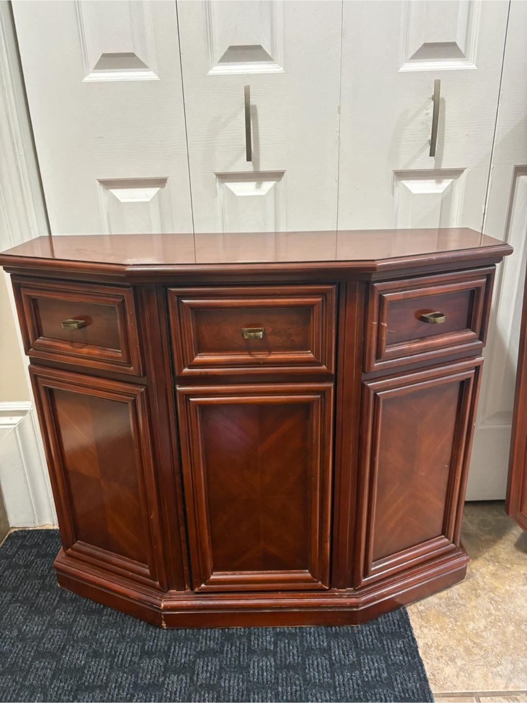 Craftline wooden console cabinet with shelf