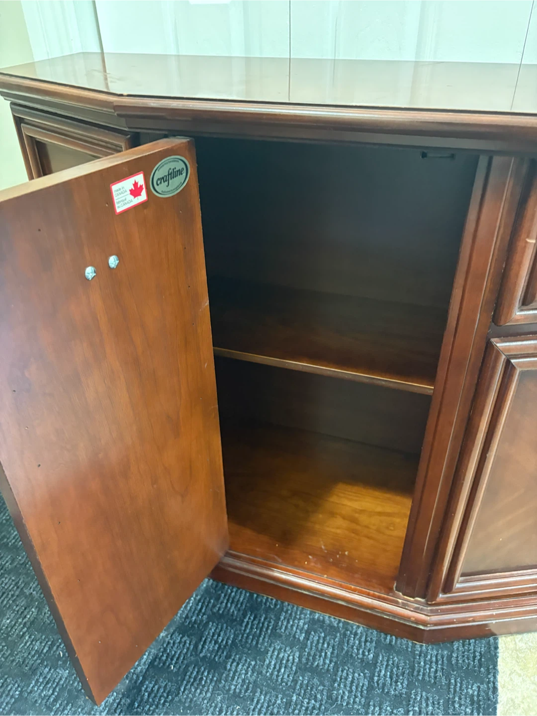 Craftline wooden console cabinet with shelf - photo 3