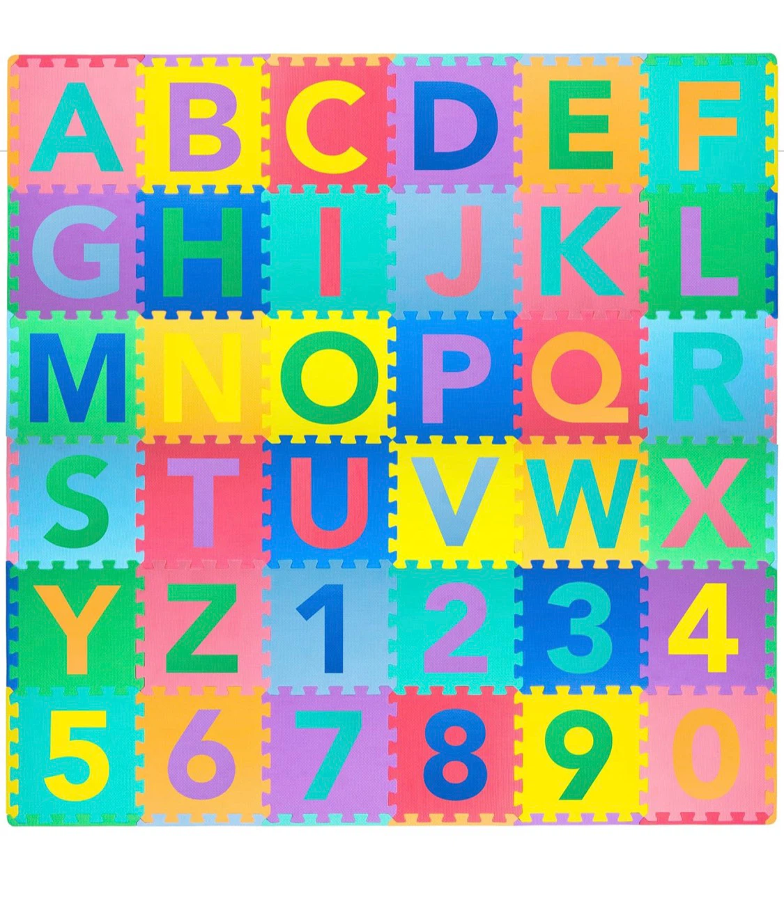 Alphabet & Numbers Kids Play Mat - 6'x6'