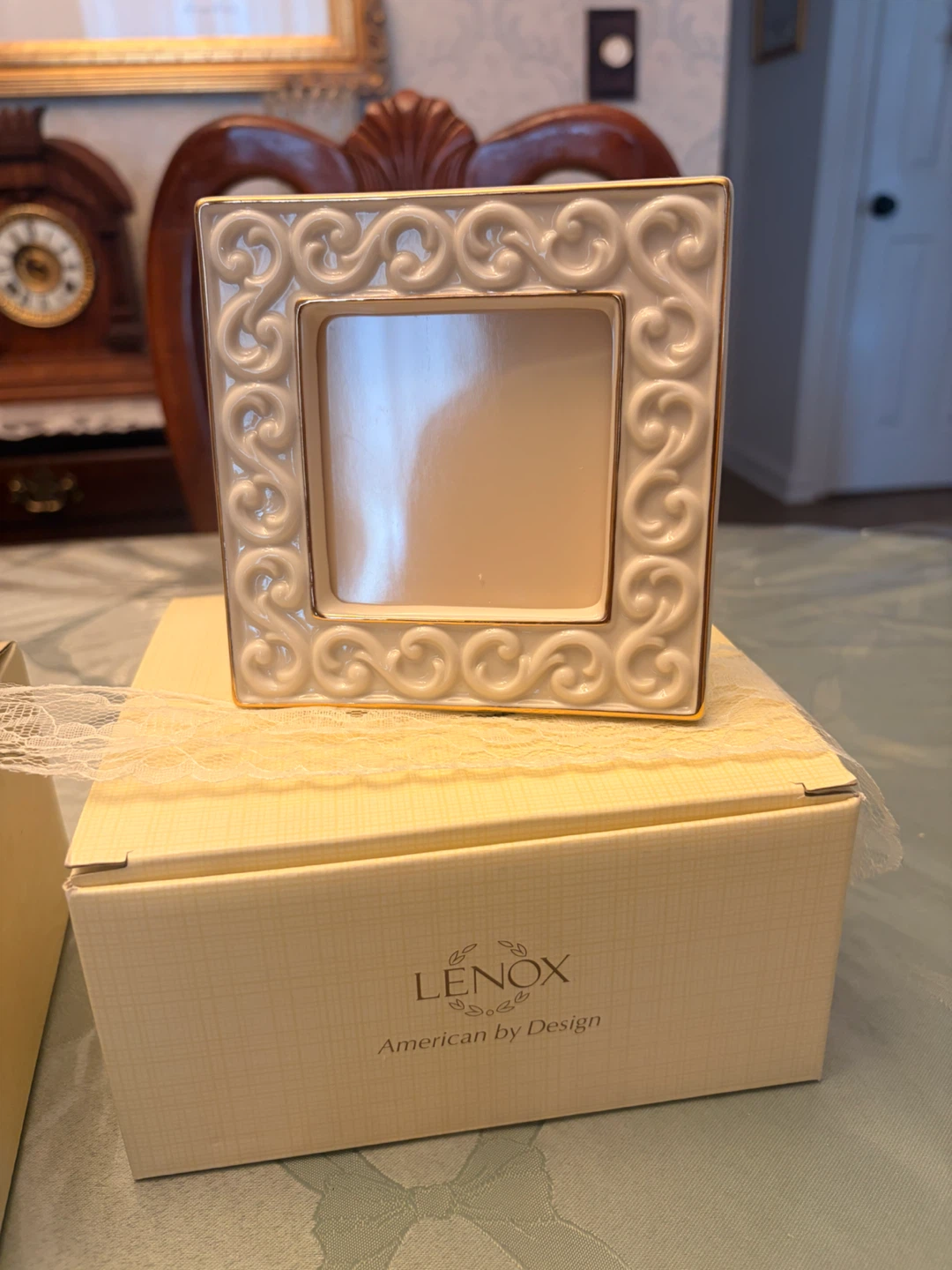 Lenox Picture Frame and Trinket Dish Set