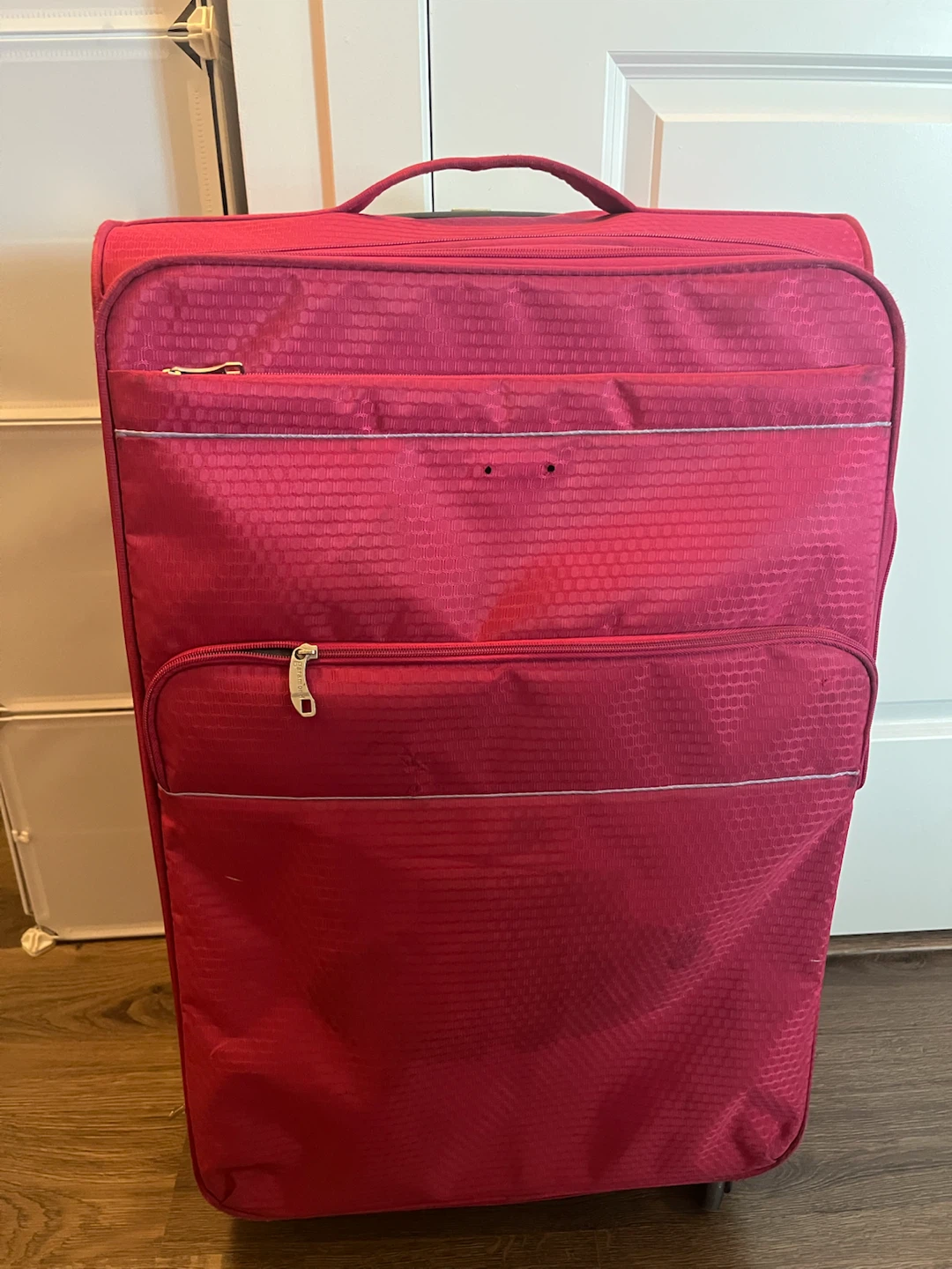 Pink Hard-Shell Large Rolling Suitcase