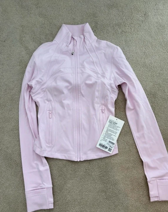 Pink lulu jacket zip up