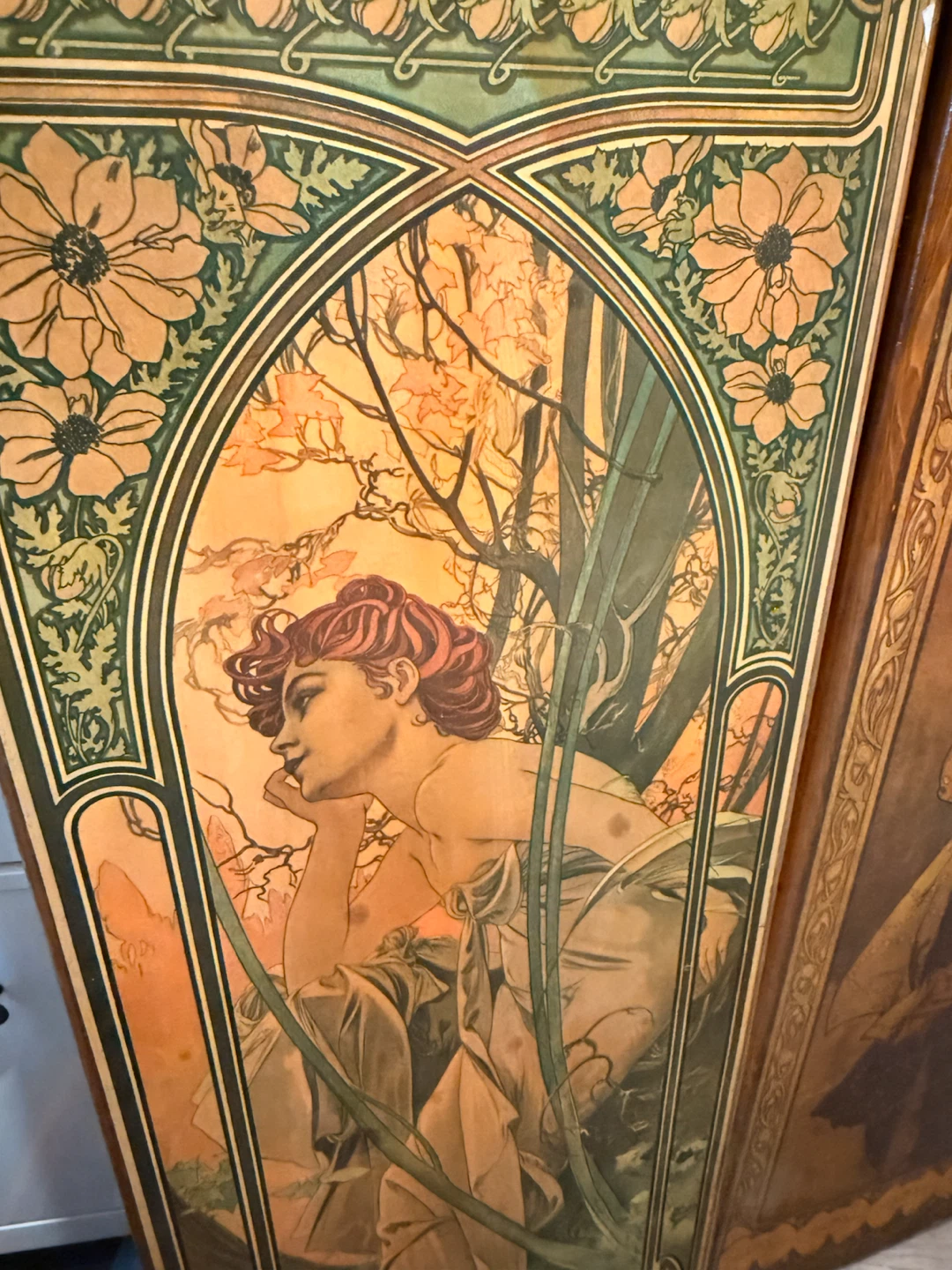 Alphonse Mucha Style Art Panels (Set of 2) - photo 2
