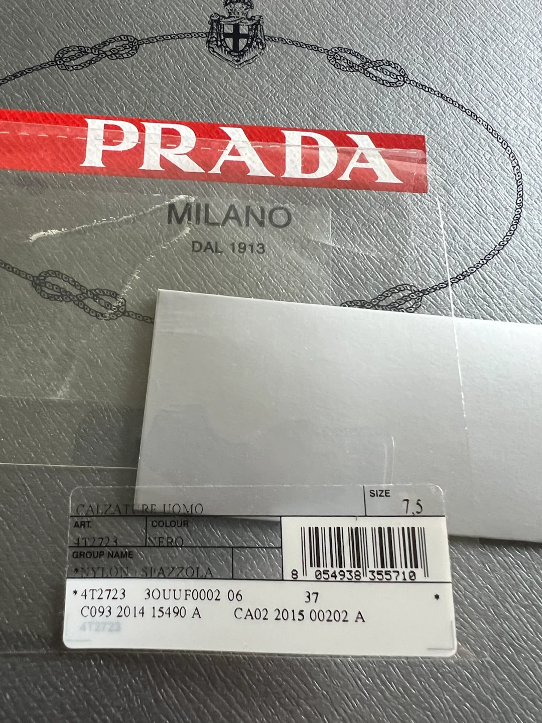 Prada Black High-Top Sneakers Size 7.5 - photo 2