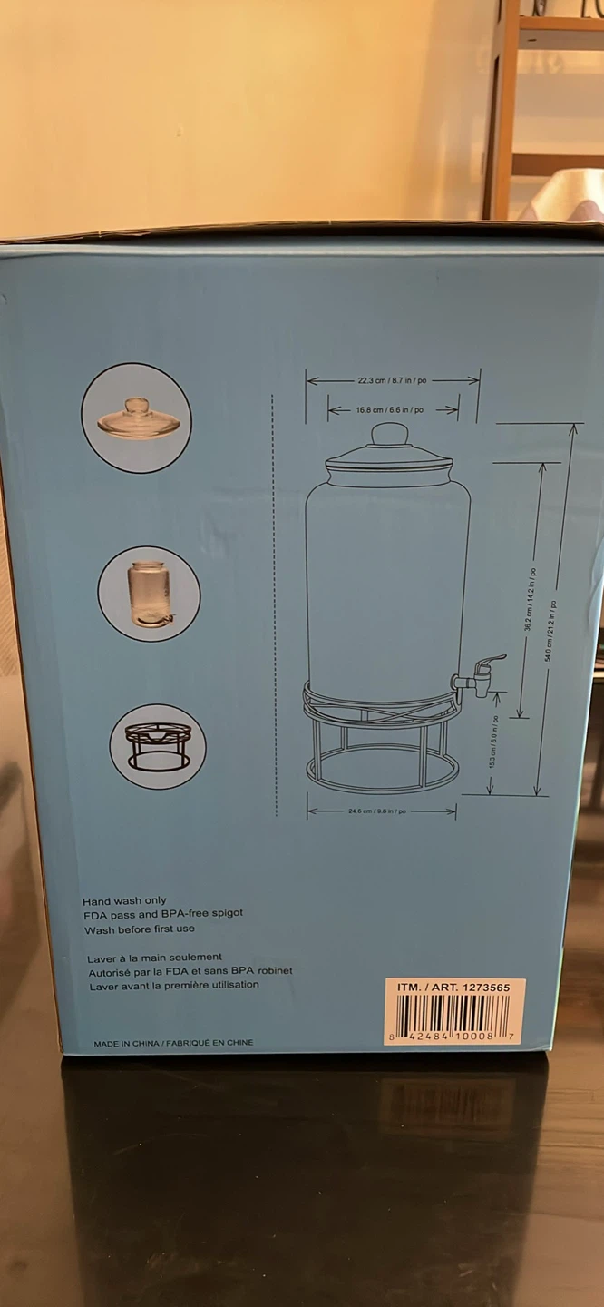 Glass Beverage Dispenser with Spigot - photo 2