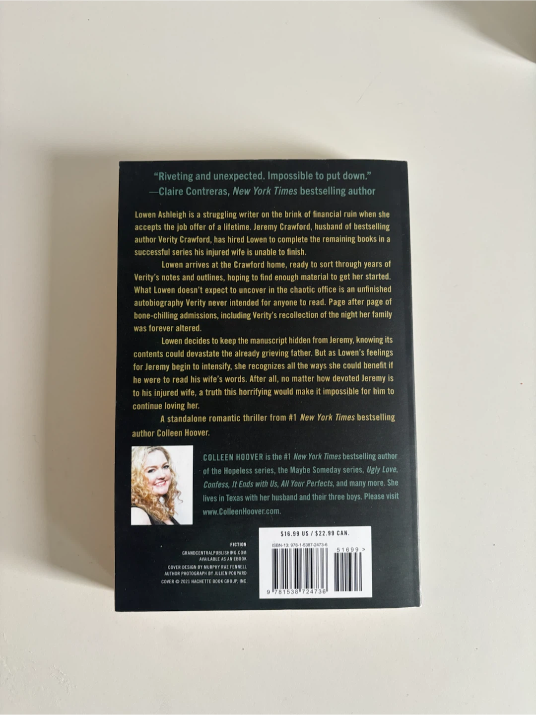 Verity by Colleen Hoover Novel - photo 2