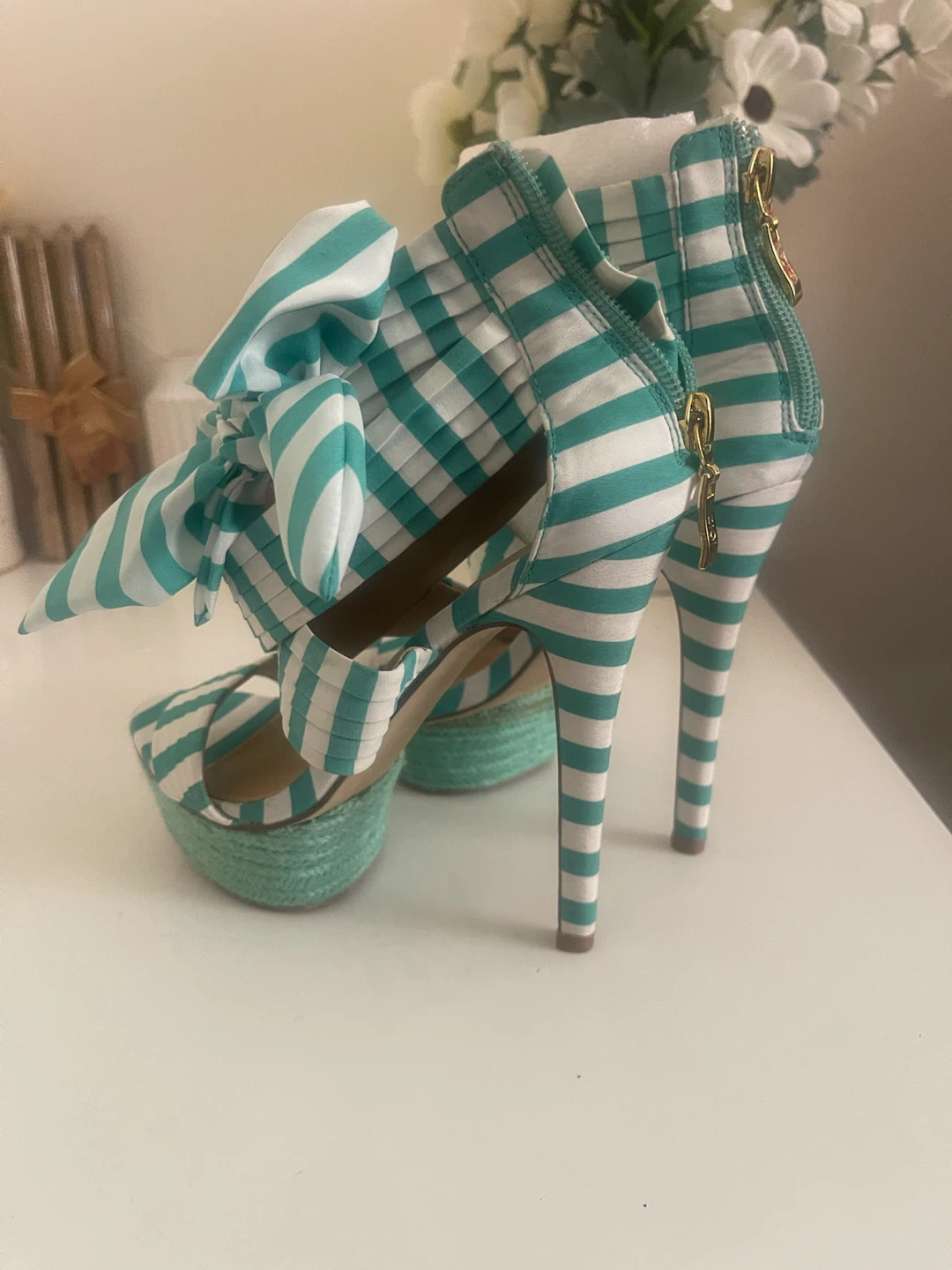 Zigisoho Striped Platform High Heels - photo 4