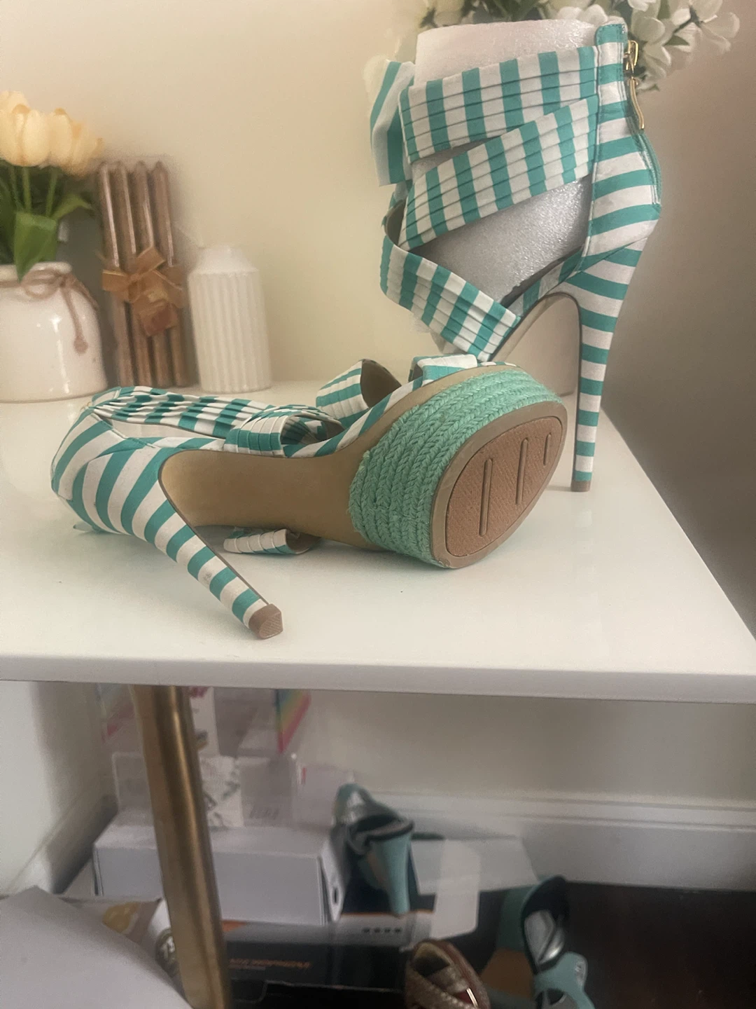 Zigisoho Striped Platform High Heels - photo 5