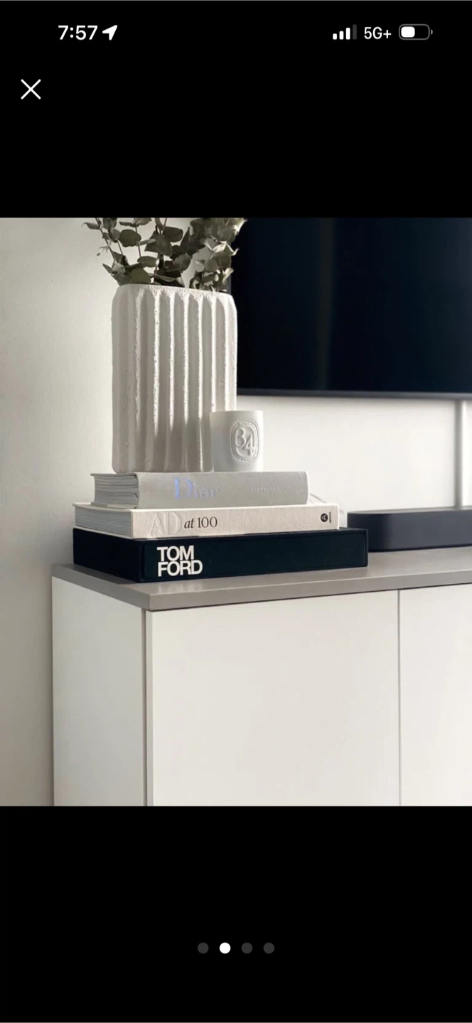 White Media Console Cabinet - photo 3