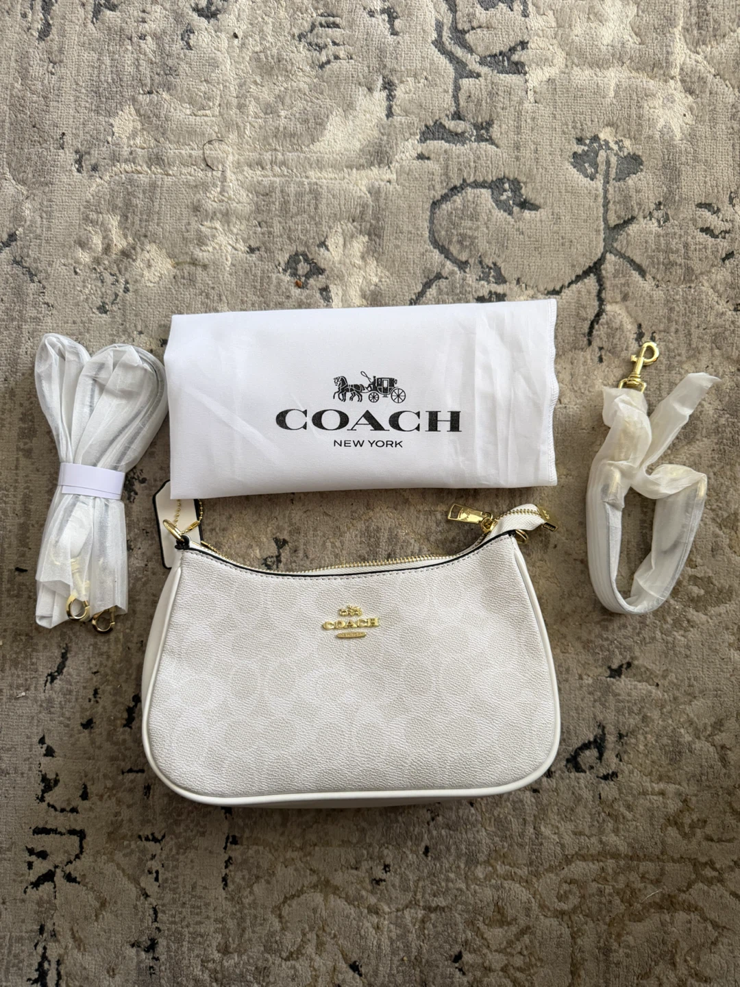 Coach Shoulder Bag - White Monogram