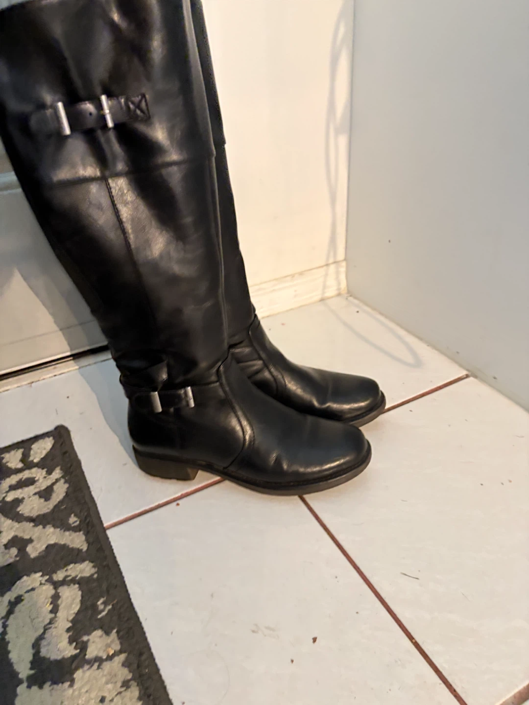 Denver Hayes Black Knee-High Boots Size 8 - photo 2