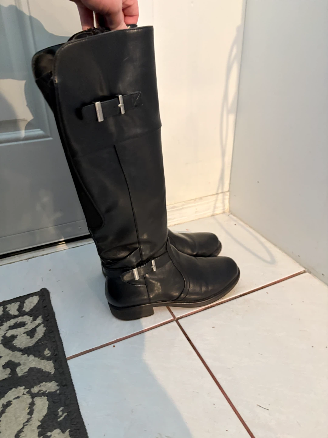 Denver Hayes Black Knee-High Boots Size 8 - photo 3