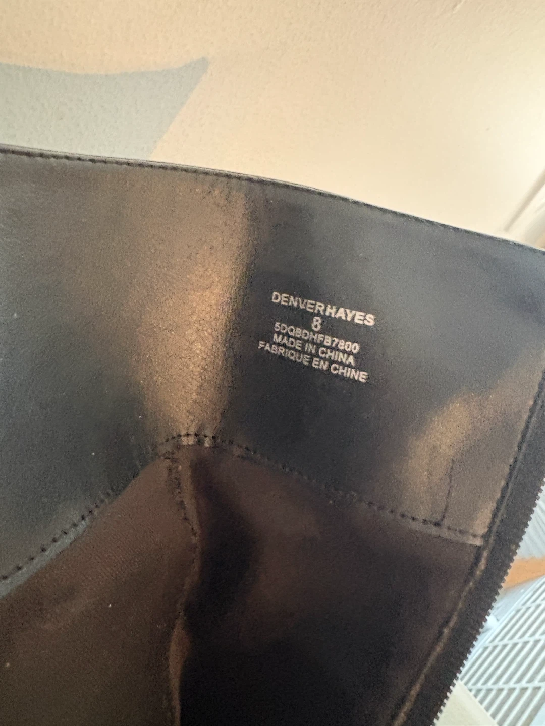 Denver Hayes Black Knee-High Boots Size 8 - photo 4