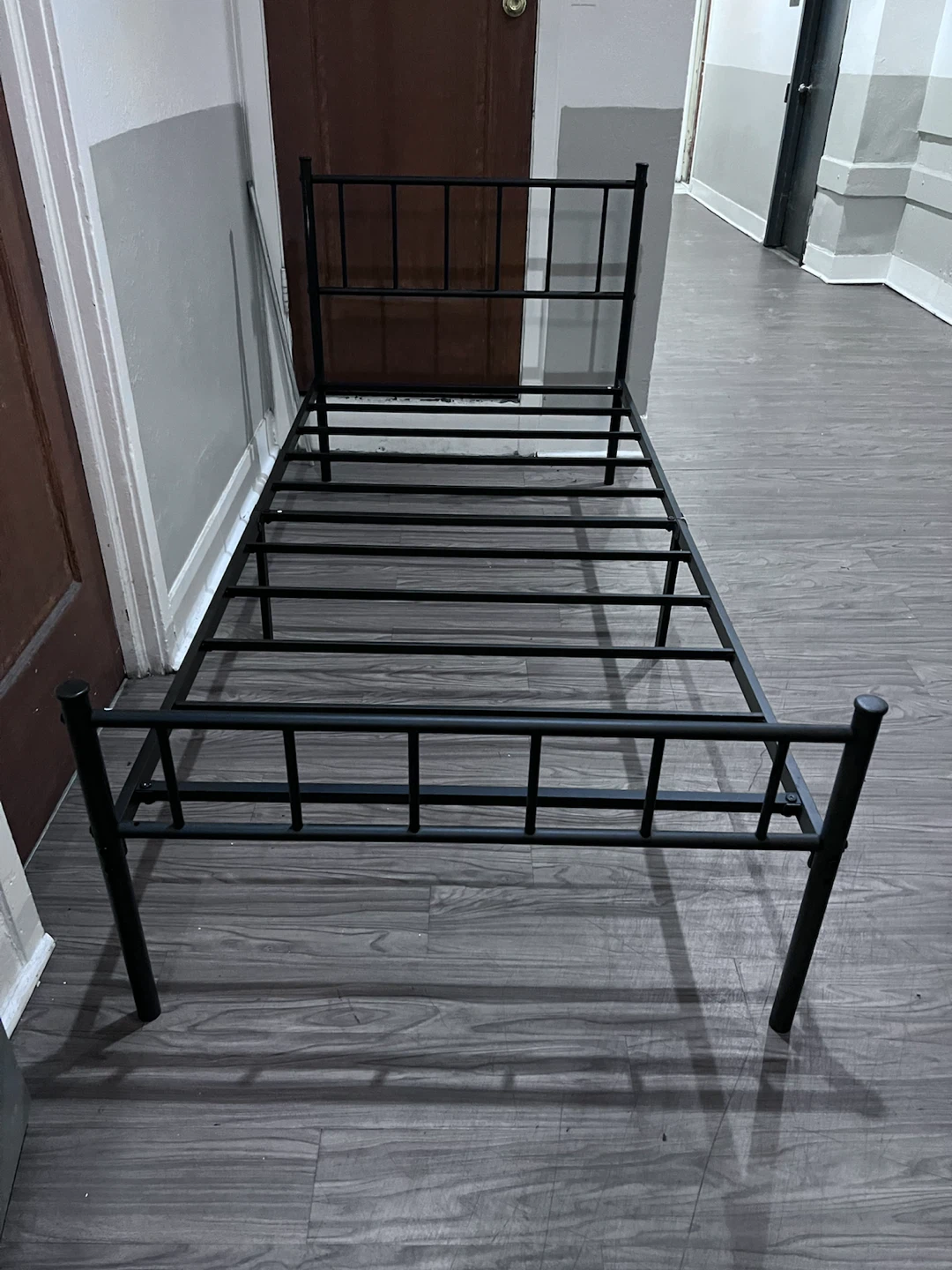 Black Metal Twin Bed Frame - photo 2