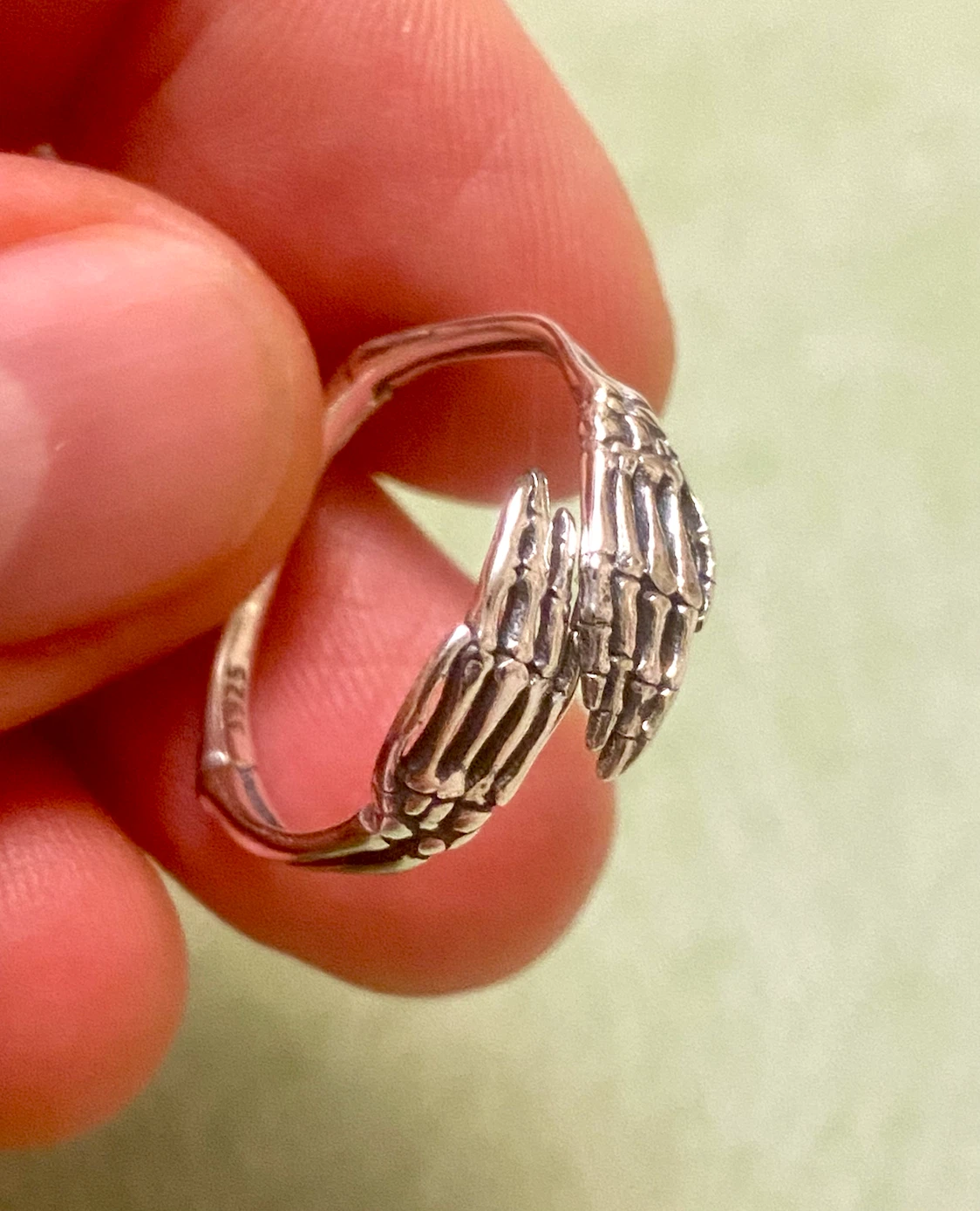 Sterling Silver Skeleton Hand Ring
