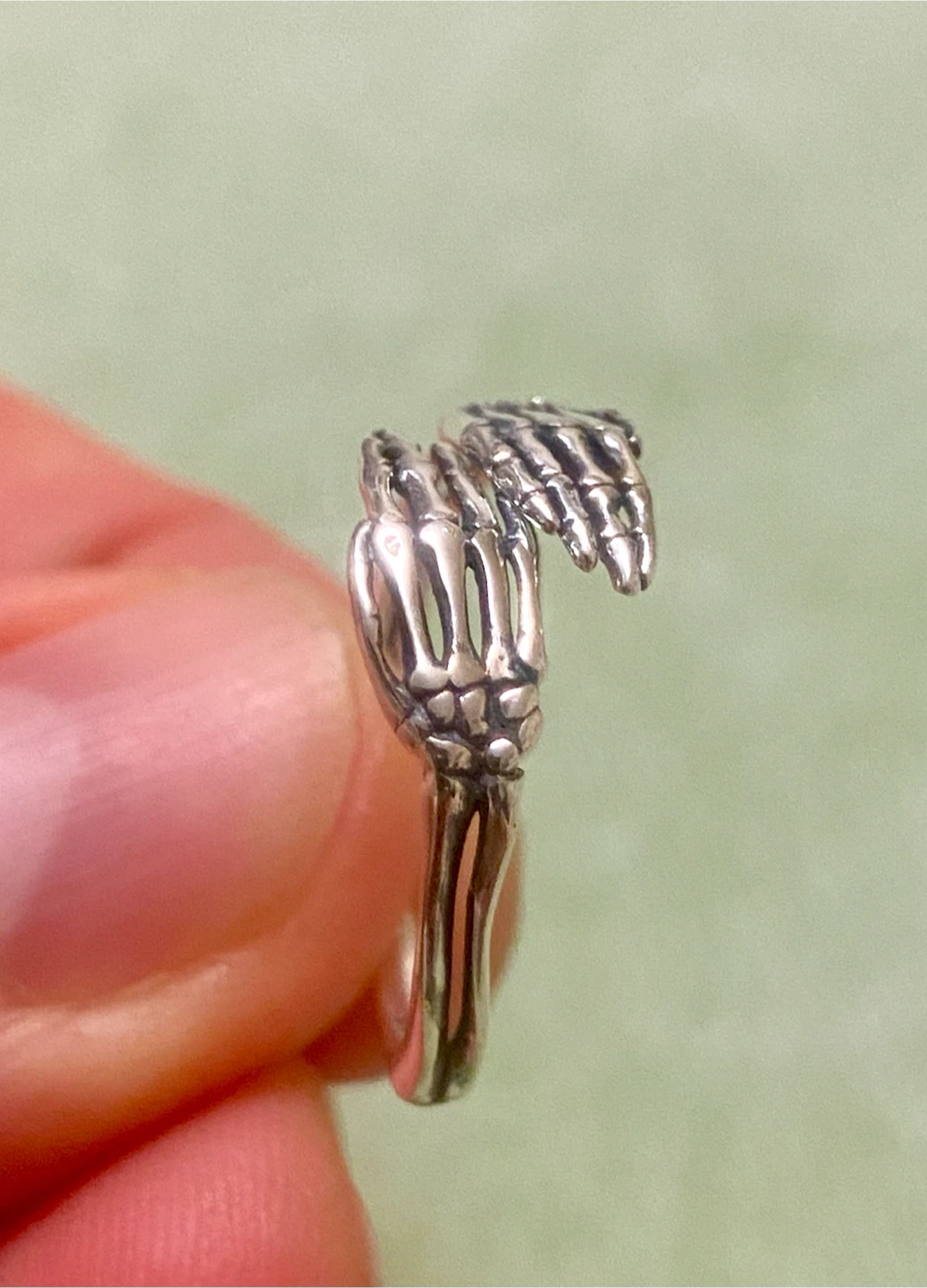 Sterling Silver Skeleton Hand Ring - photo 3