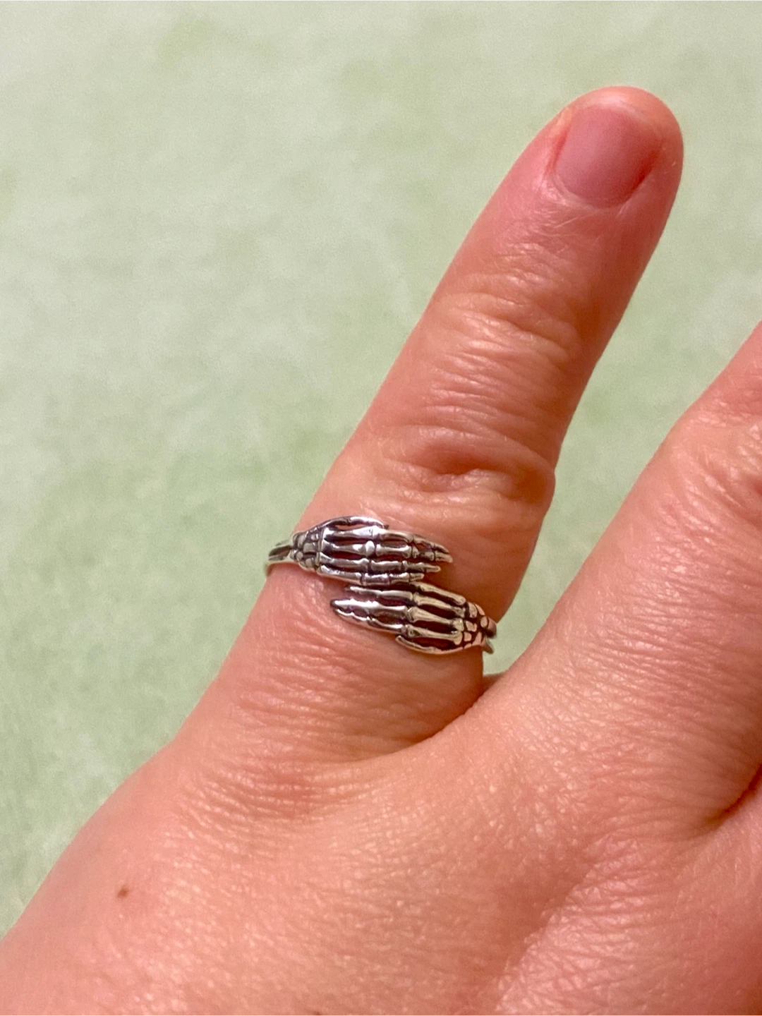 Sterling Silver Skeleton Hand Ring - photo 4