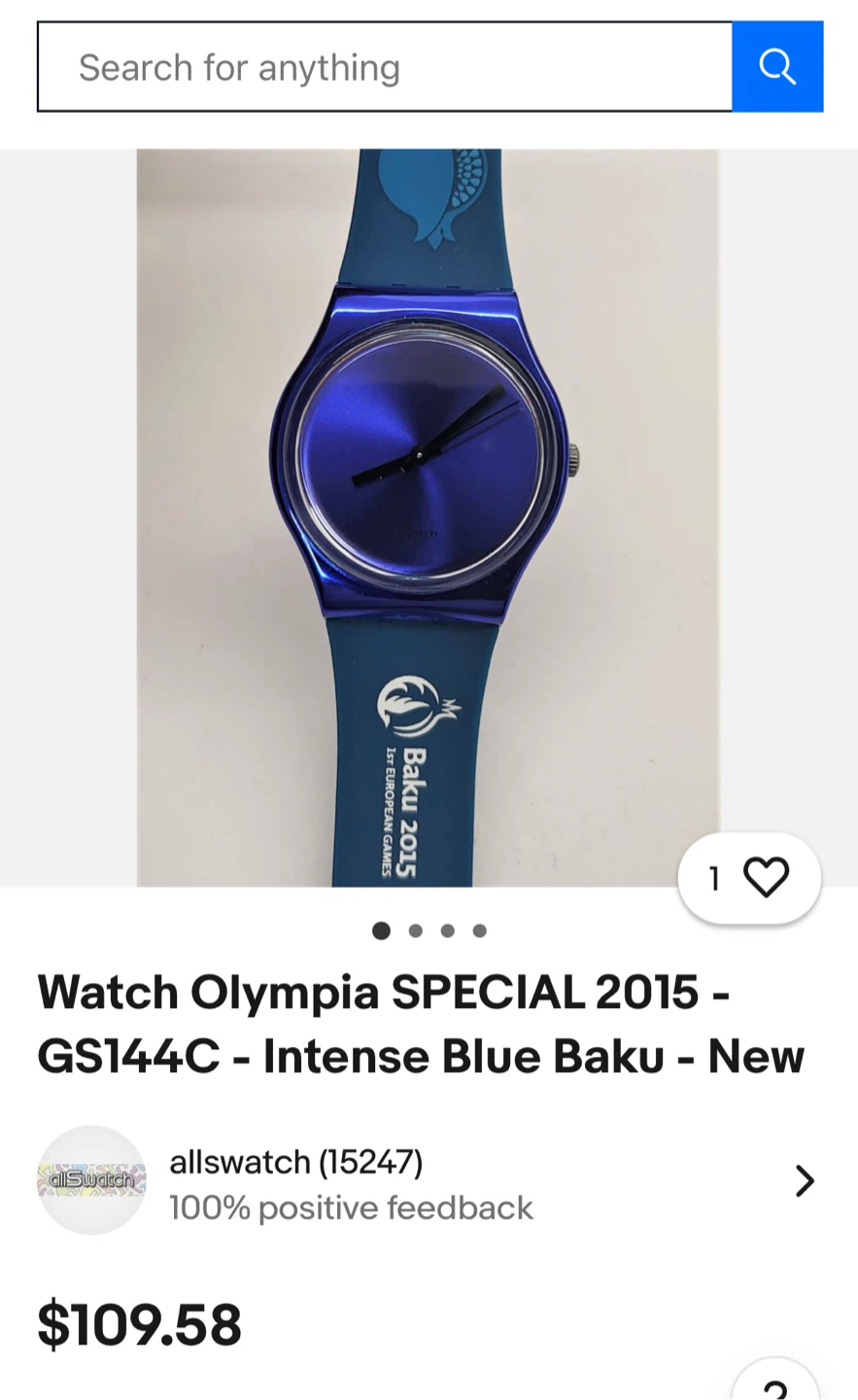 Swatch Gent Intense Blue Baku 2015 Watch - photo 2